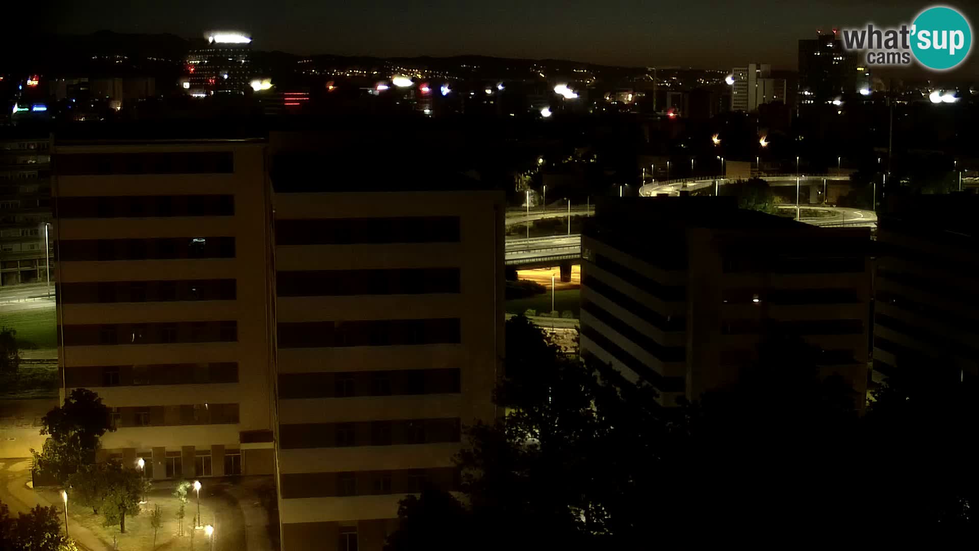 Rond-point en direct traversant les avenues Slavonska et Marin Držić à Zagreb webcam