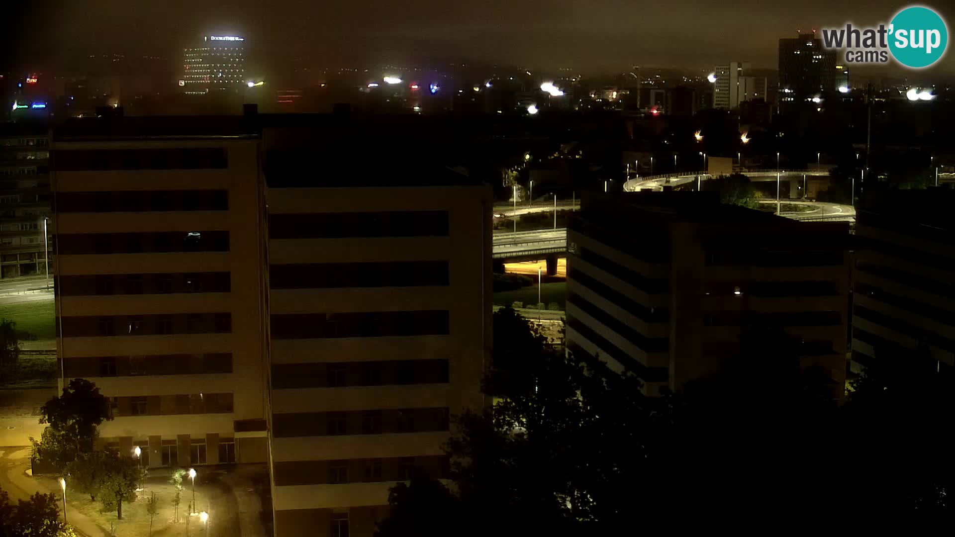 Live-Kreisverkehr Slavonska und Marin Držić Avenue zur Zagreb Webcam