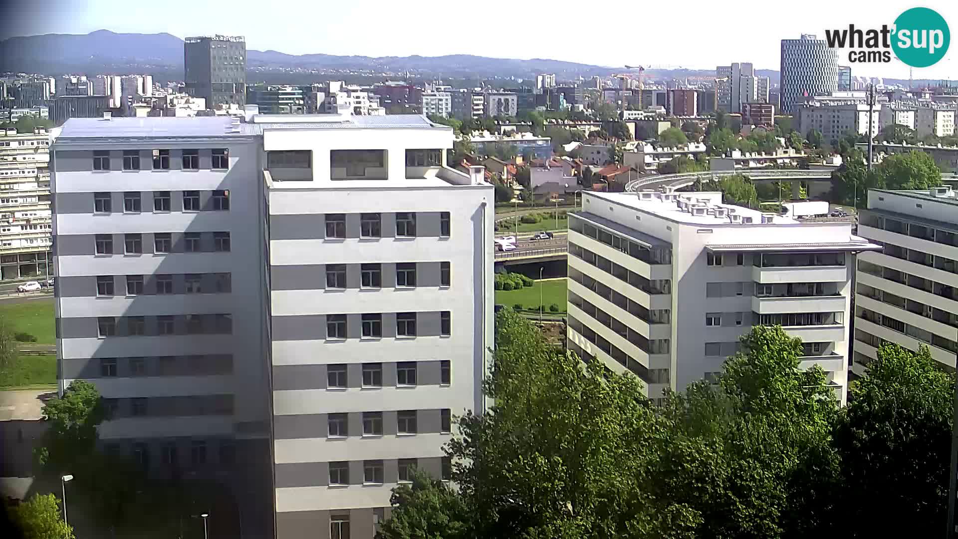 Krožišče Slavonske in Marin Držićeve ulice v Zagrebu v živo