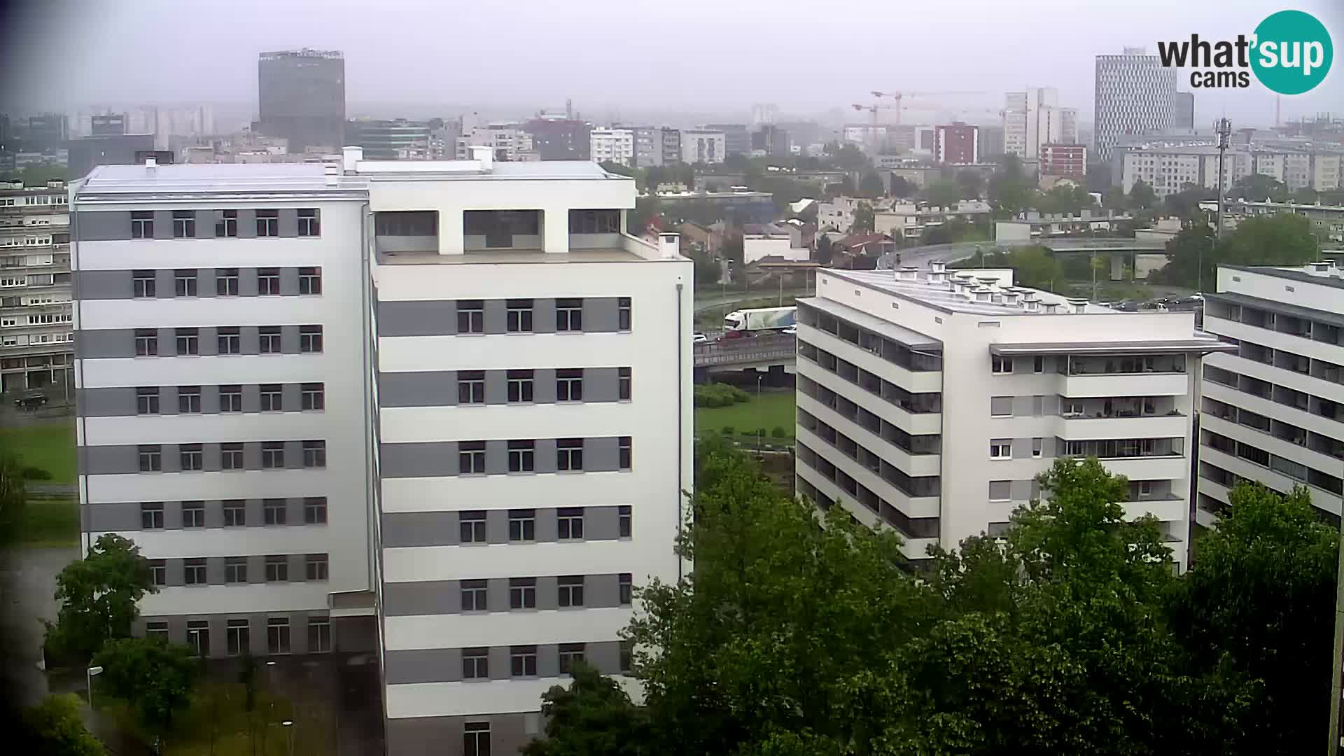 Rotatoria e incrocio viale Slavonska e Marin Držić – webcam di Zagabria