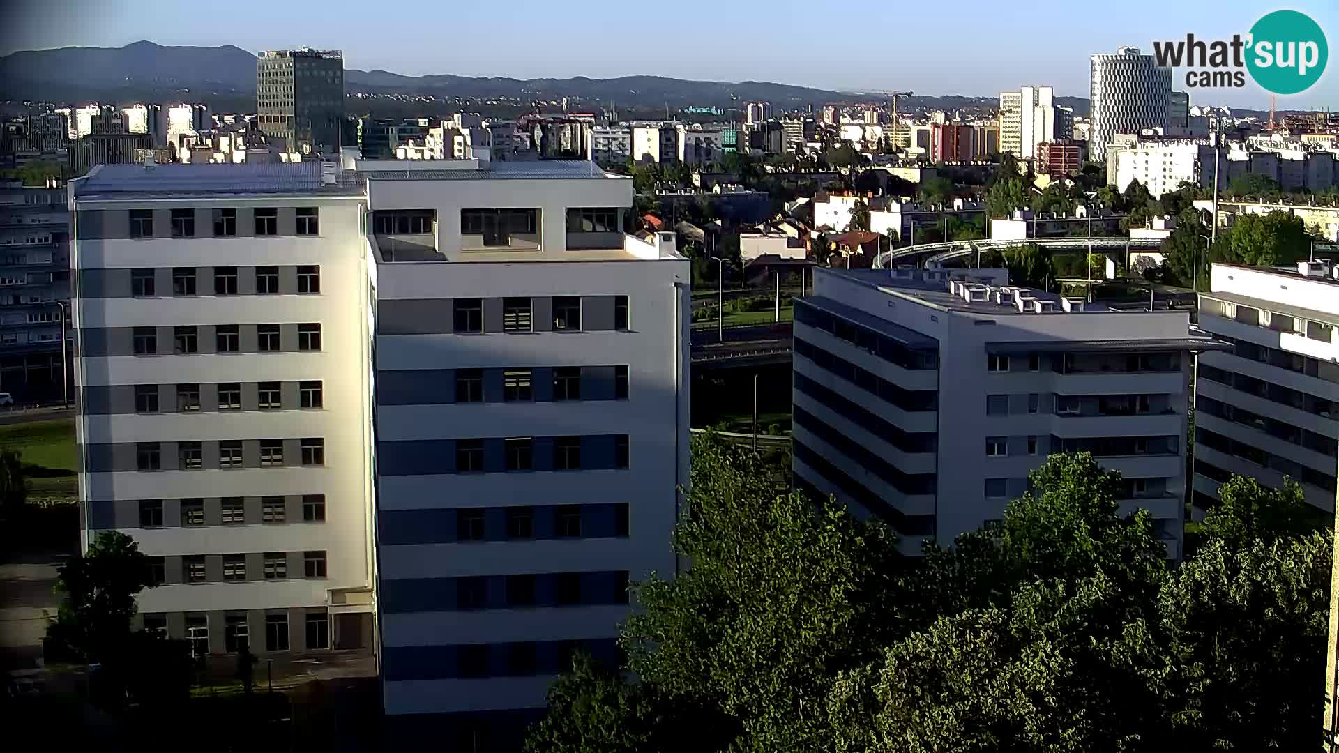 Rotatoria e incrocio viale Slavonska e Marin Držić  – webcam di Zagabria