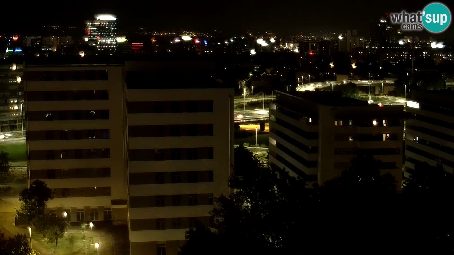 Rond-point en direct traversant les avenues Slavonska et Marin Držić à Zagreb webcam