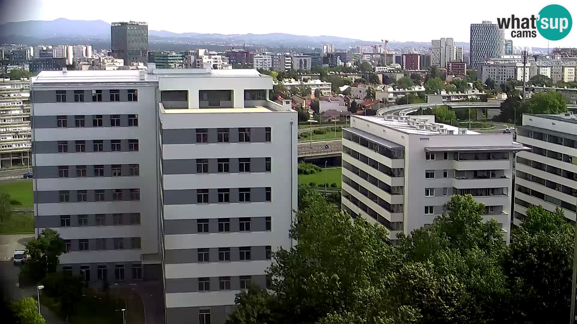Rotatoria e incrocio viale Slavonska e Marin Držić  – webcam di Zagabria
