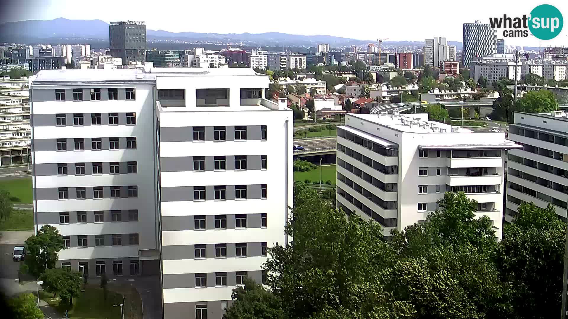 Rotatoria e incrocio viale Slavonska e Marin Držić  – webcam di Zagabria