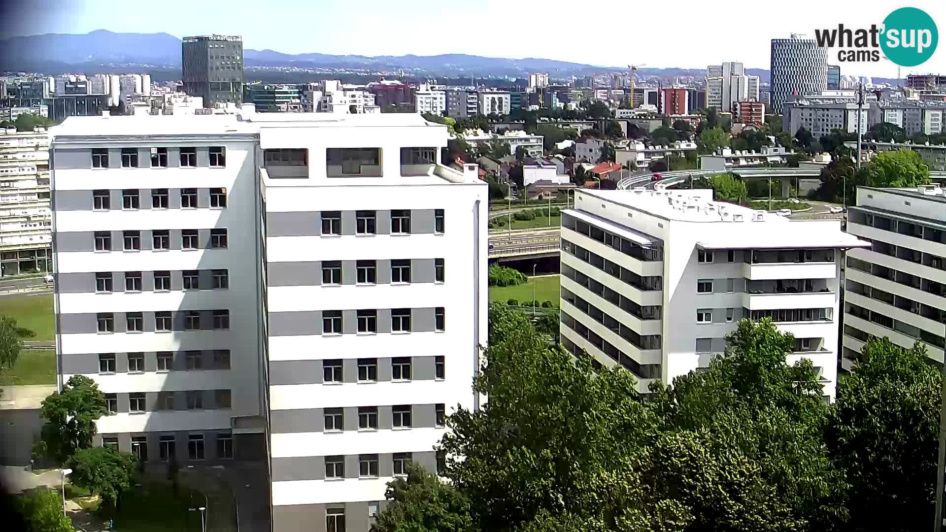 Rotatoria e incrocio viale Slavonska e Marin Držić  – webcam di Zagabria