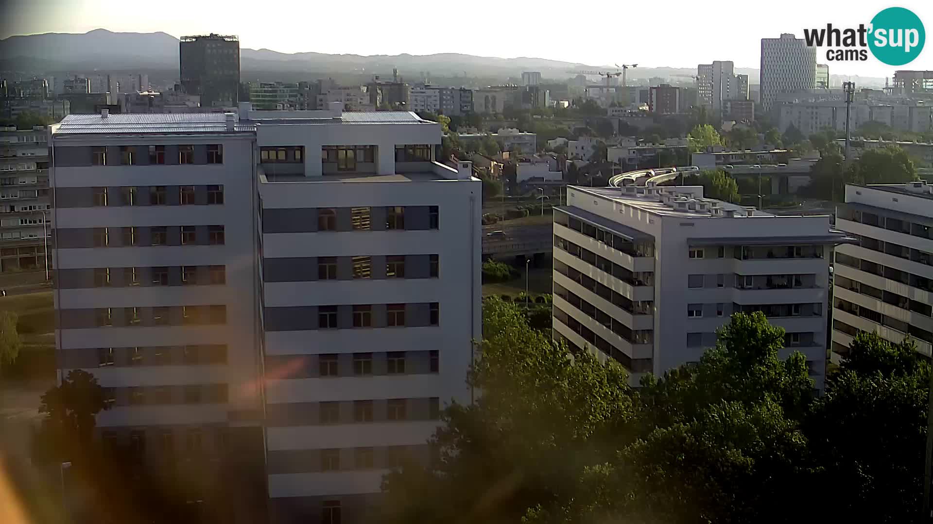 Live Interchange of Slavonska Avenue and Marin Držić Avenue in Zagreb webcam