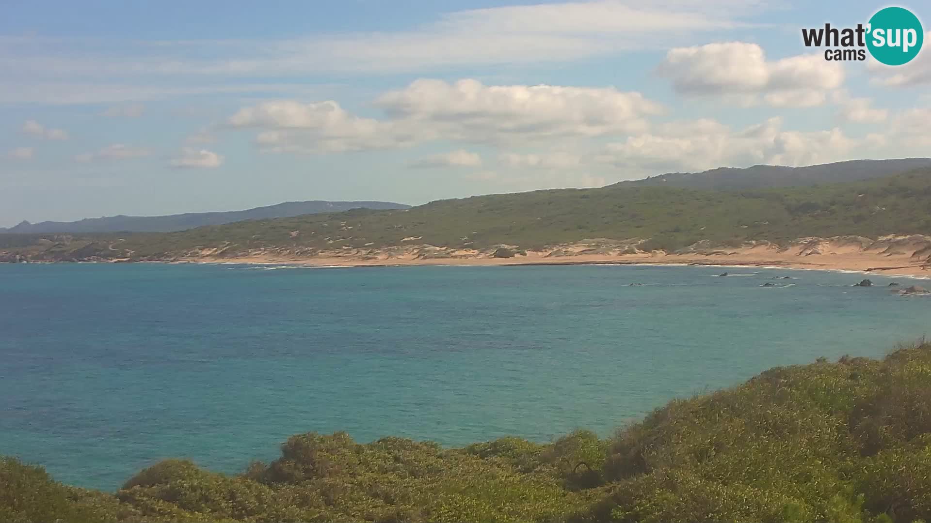 Plaža Naracu Nieddu spletna kamera – Aglientu – Sardinija