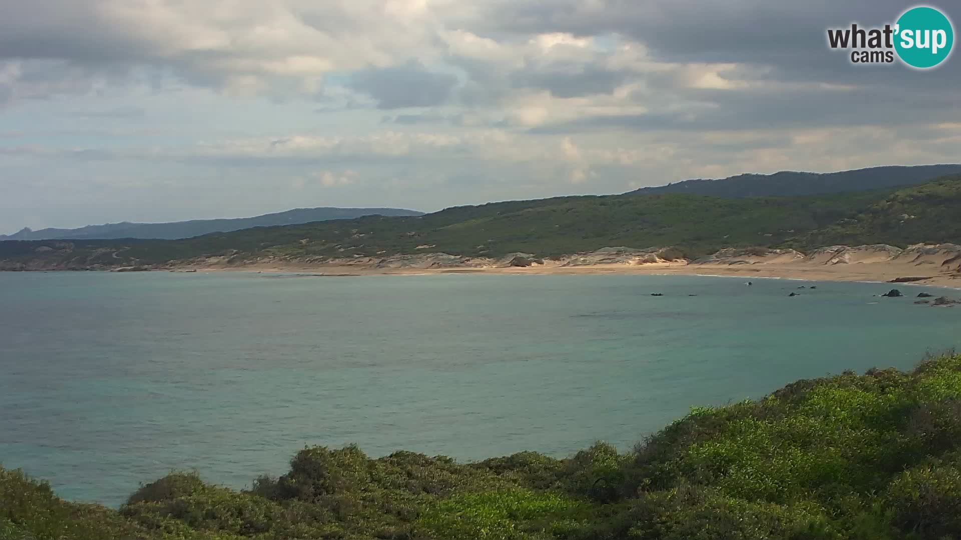 Plaža Naracu Nieddu web kamera – Aglientu – Sardinija