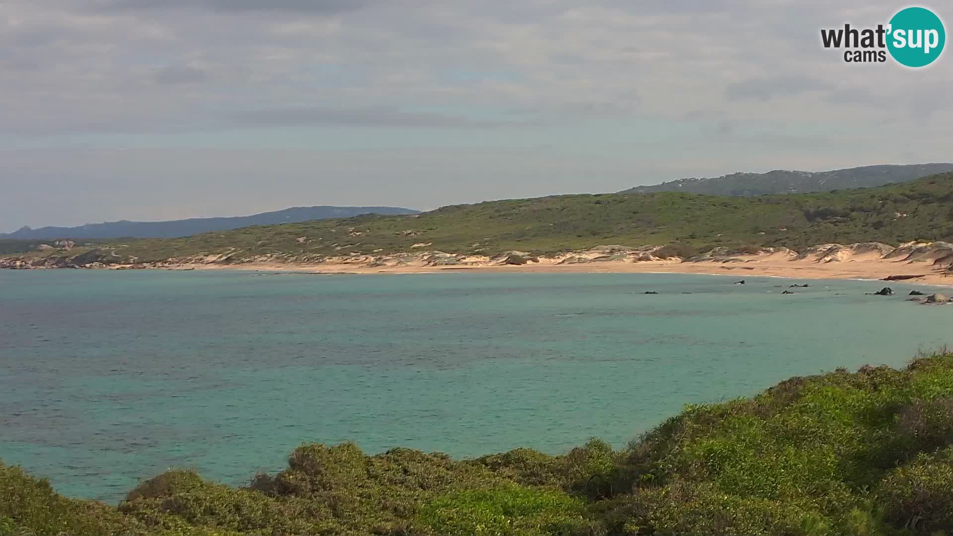 Plaža Naracu Nieddu web kamera – Aglientu – Sardinija