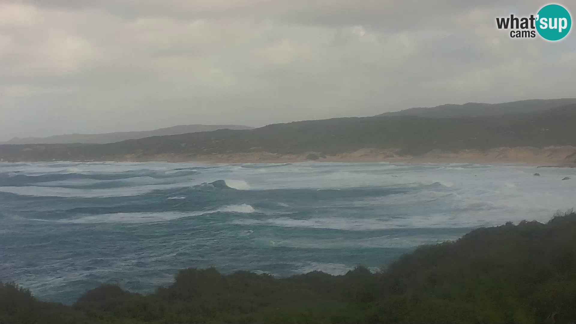 Plaža Naracu Nieddu spletna kamera – Aglientu – Sardinija