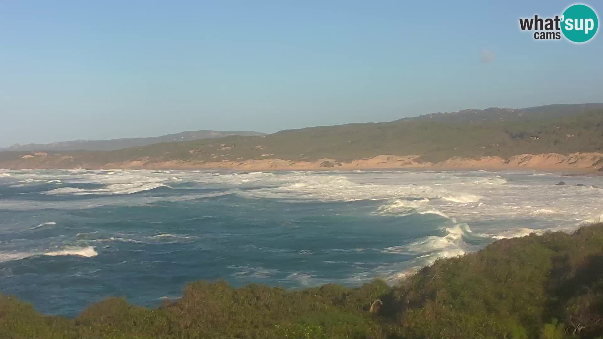 Plaža Naracu Nieddu spletna kamera – Aglientu – Sardinija