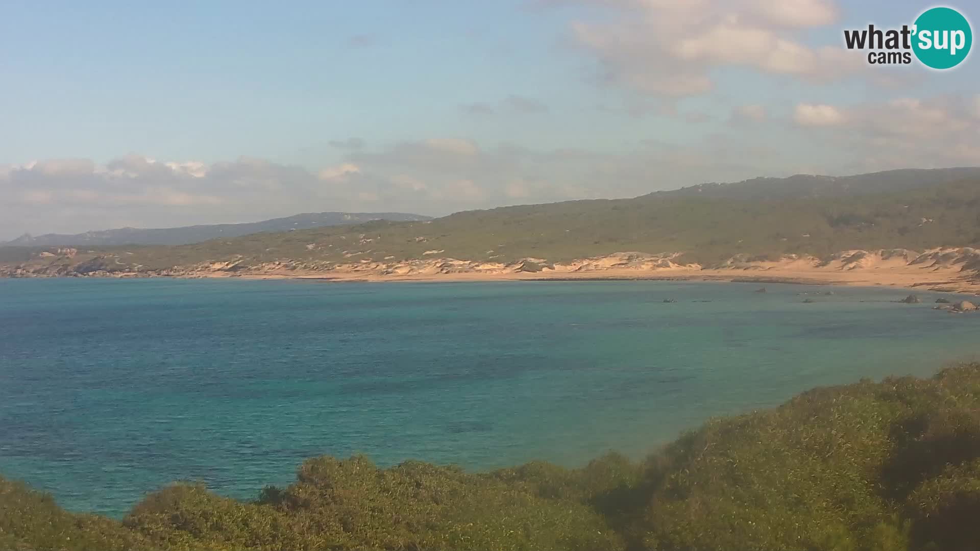 Plaža Naracu Nieddu spletna kamera – Aglientu – Sardinija