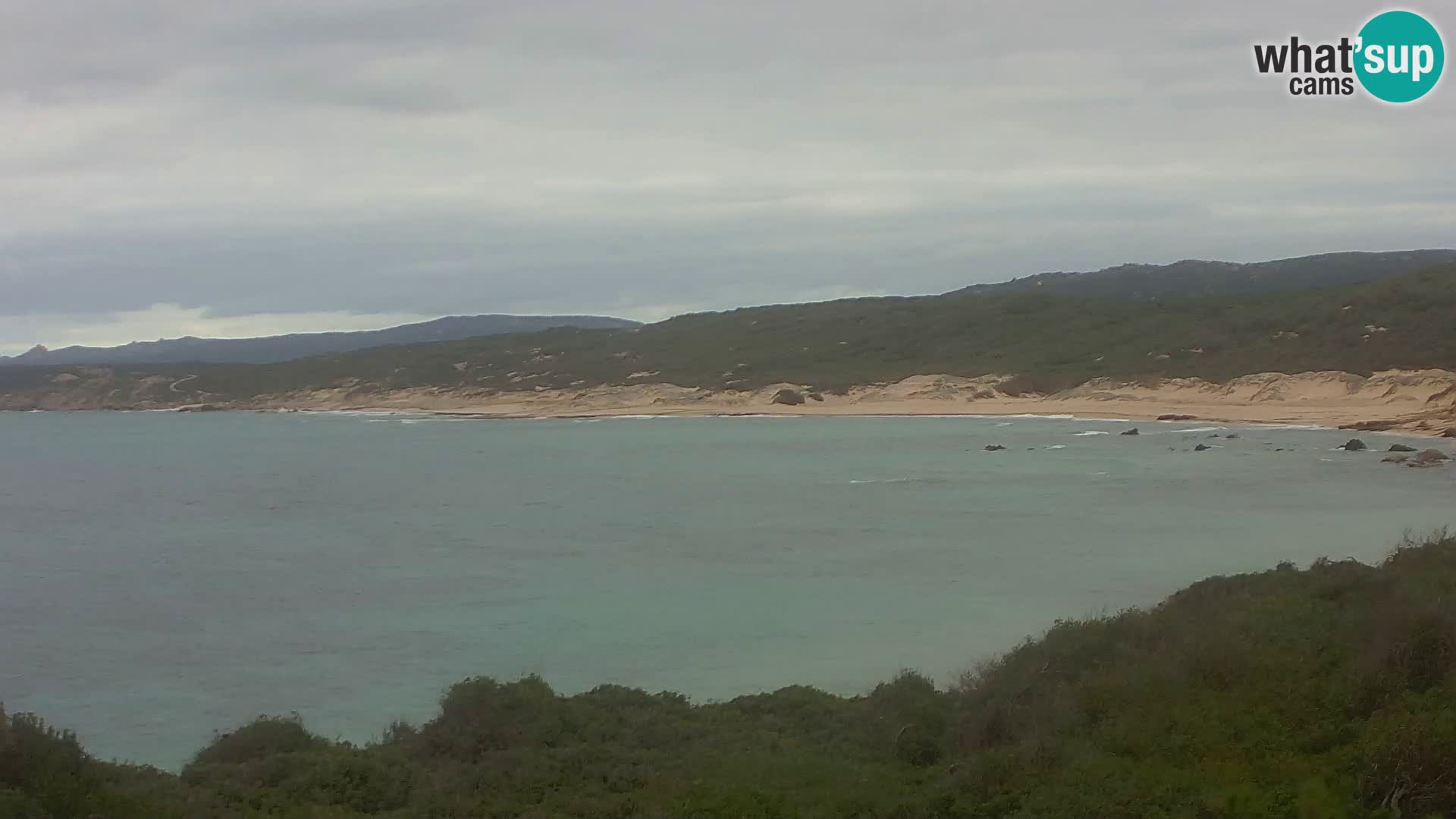 Plaža Naracu Nieddu spletna kamera – Aglientu – Sardinija