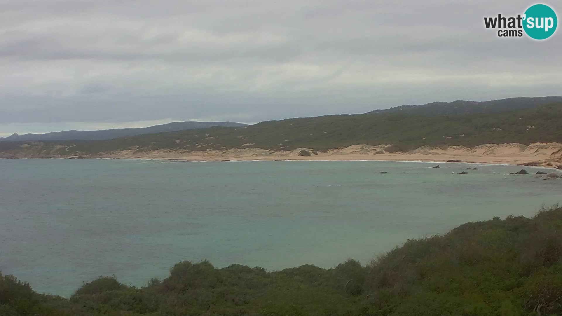 Plaža Naracu Nieddu spletna kamera – Aglientu – Sardinija