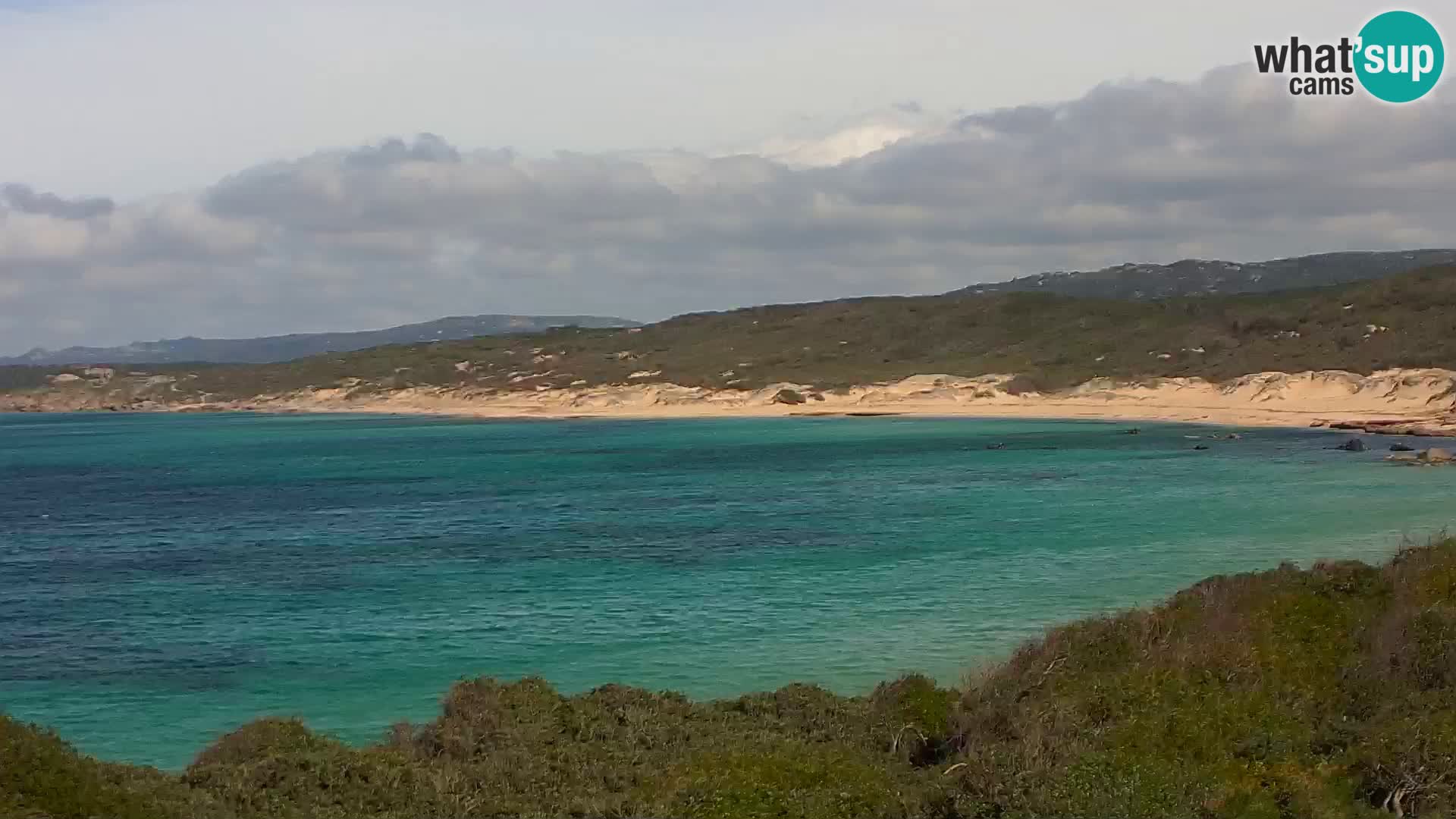 Plaža Naracu Nieddu spletna kamera – Aglientu – Sardinija