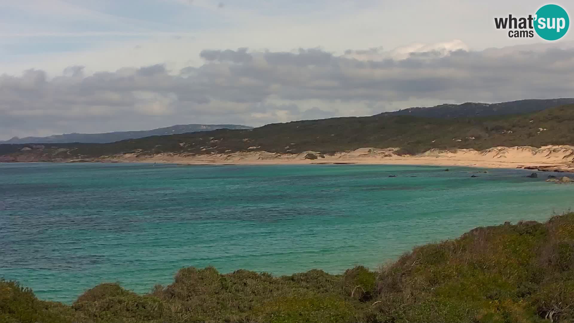 Plaža Naracu Nieddu spletna kamera – Aglientu – Sardinija