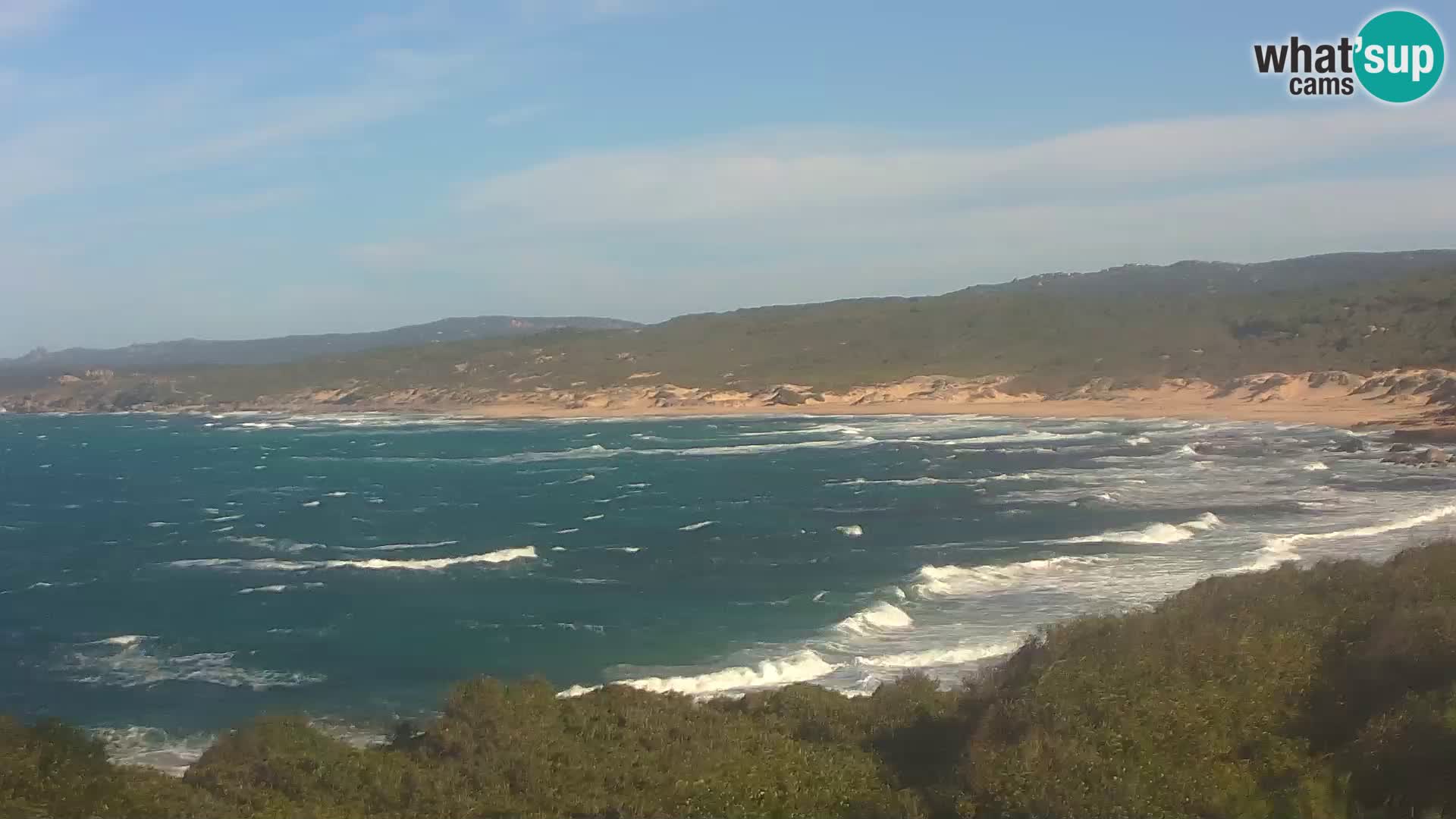 Plaža Naracu Nieddu web kamera – Aglientu – Sardinija