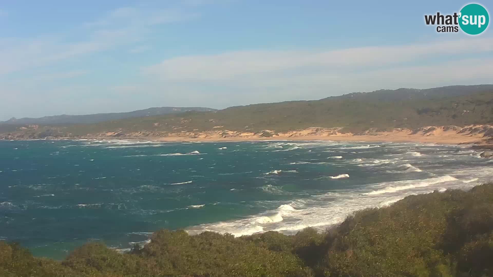 Plaža Naracu Nieddu web kamera – Aglientu – Sardinija