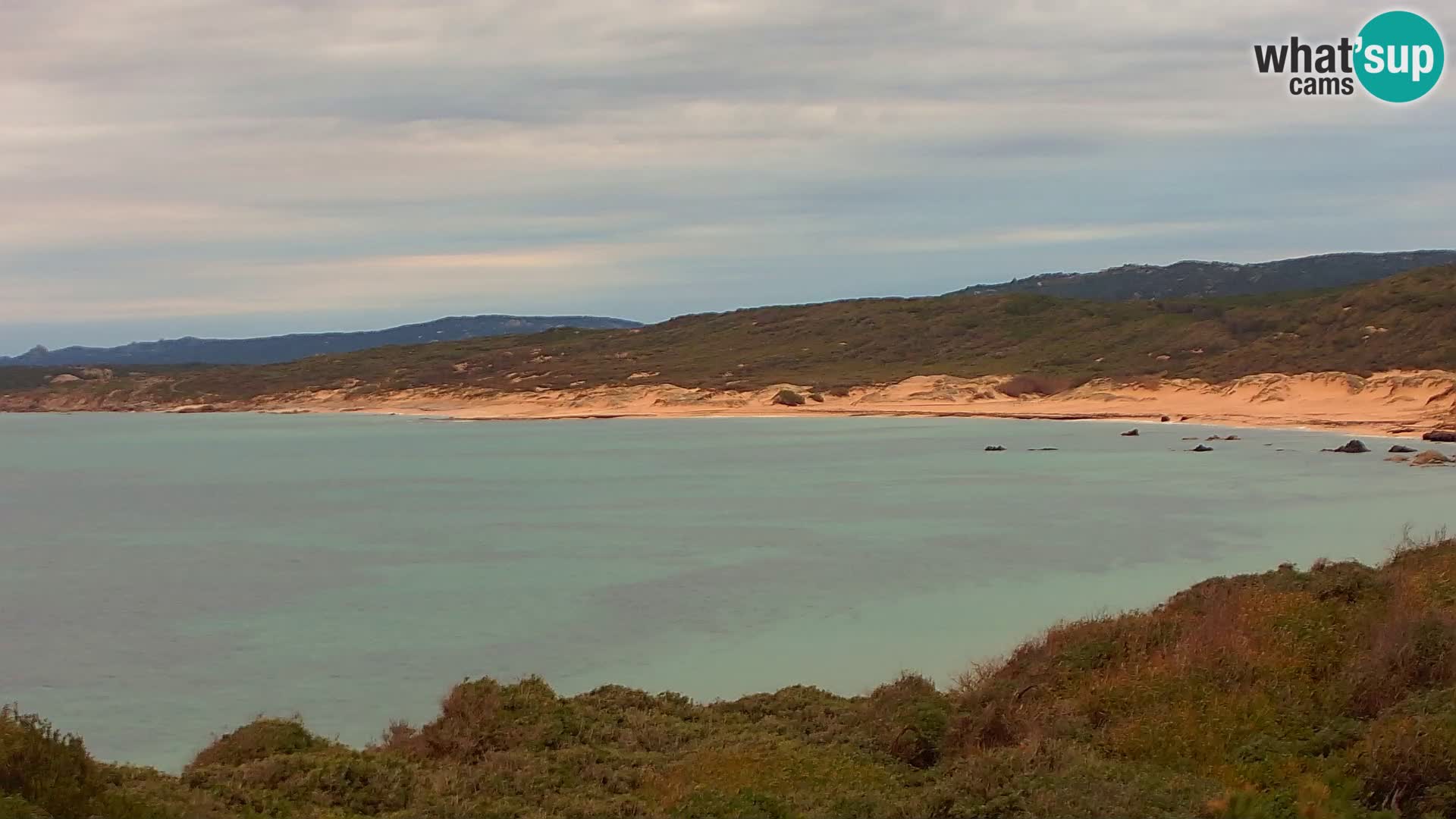 Plaža Naracu Nieddu web kamera – Aglientu – Sardinija