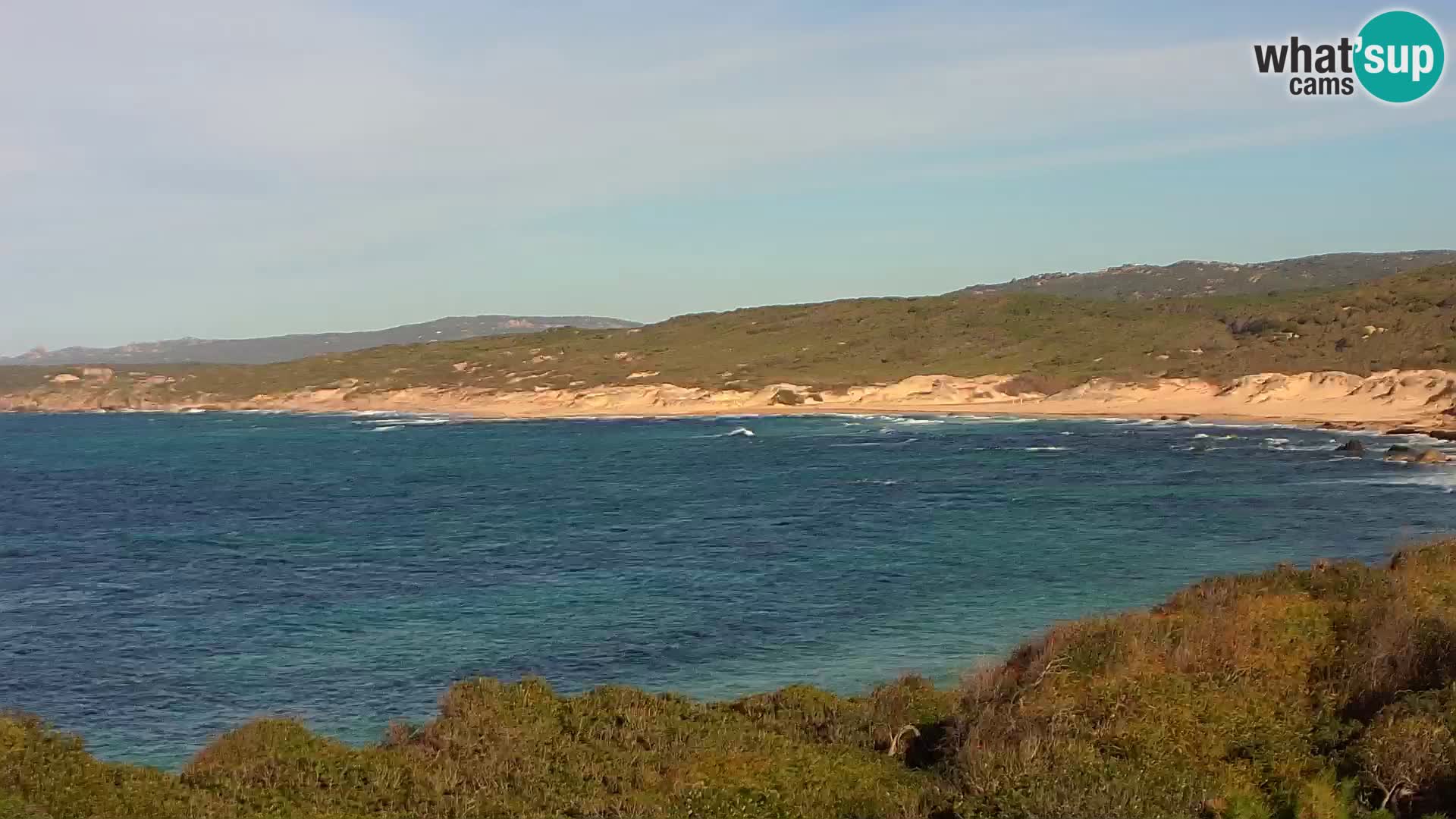 Plaža Naracu Nieddu spletna kamera – Aglientu – Sardinija