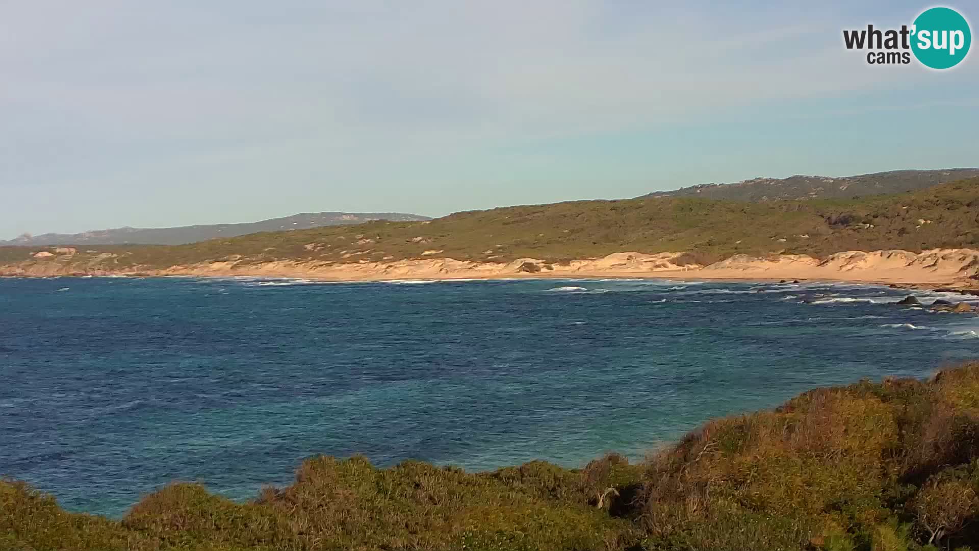 Plaža Naracu Nieddu spletna kamera – Aglientu – Sardinija