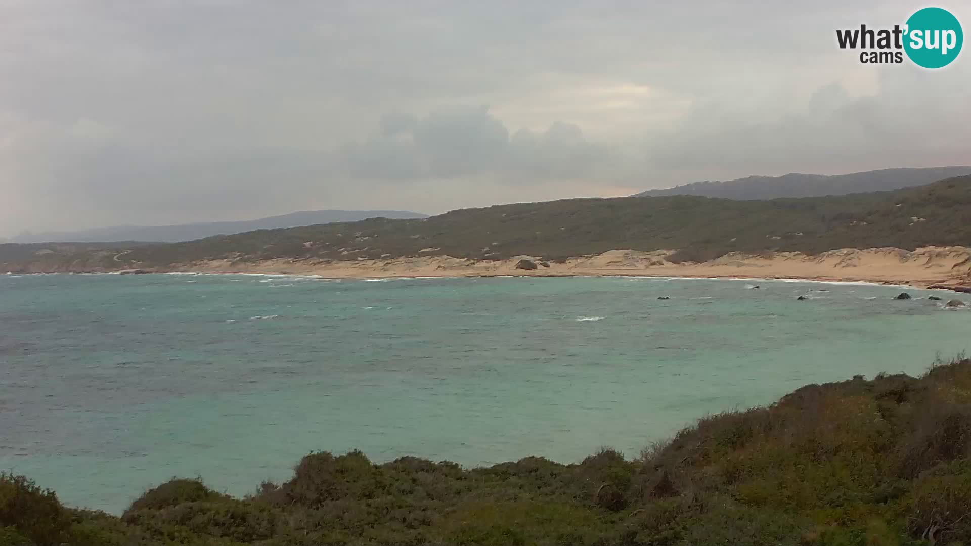 Plaža Naracu Nieddu web kamera – Aglientu – Sardinija