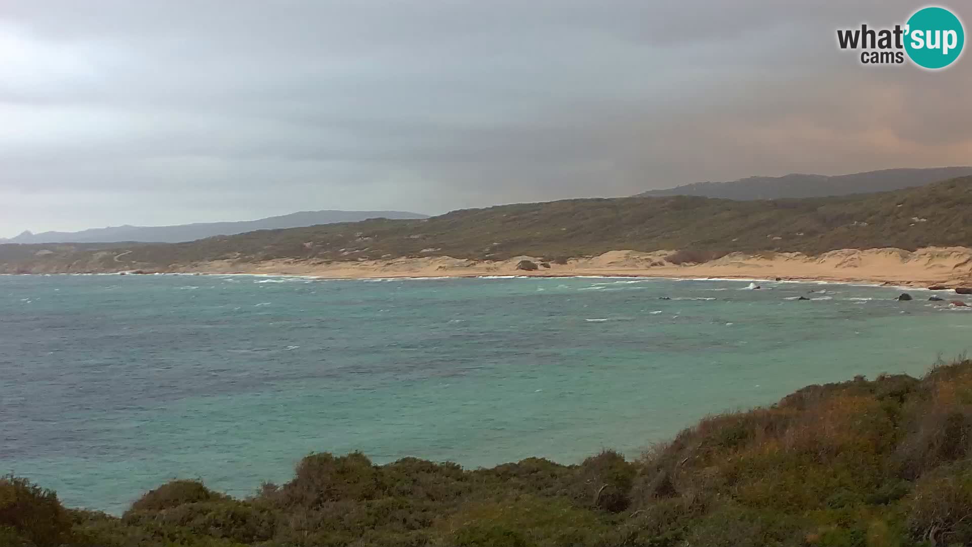 Plaža Naracu Nieddu web kamera – Aglientu – Sardinija