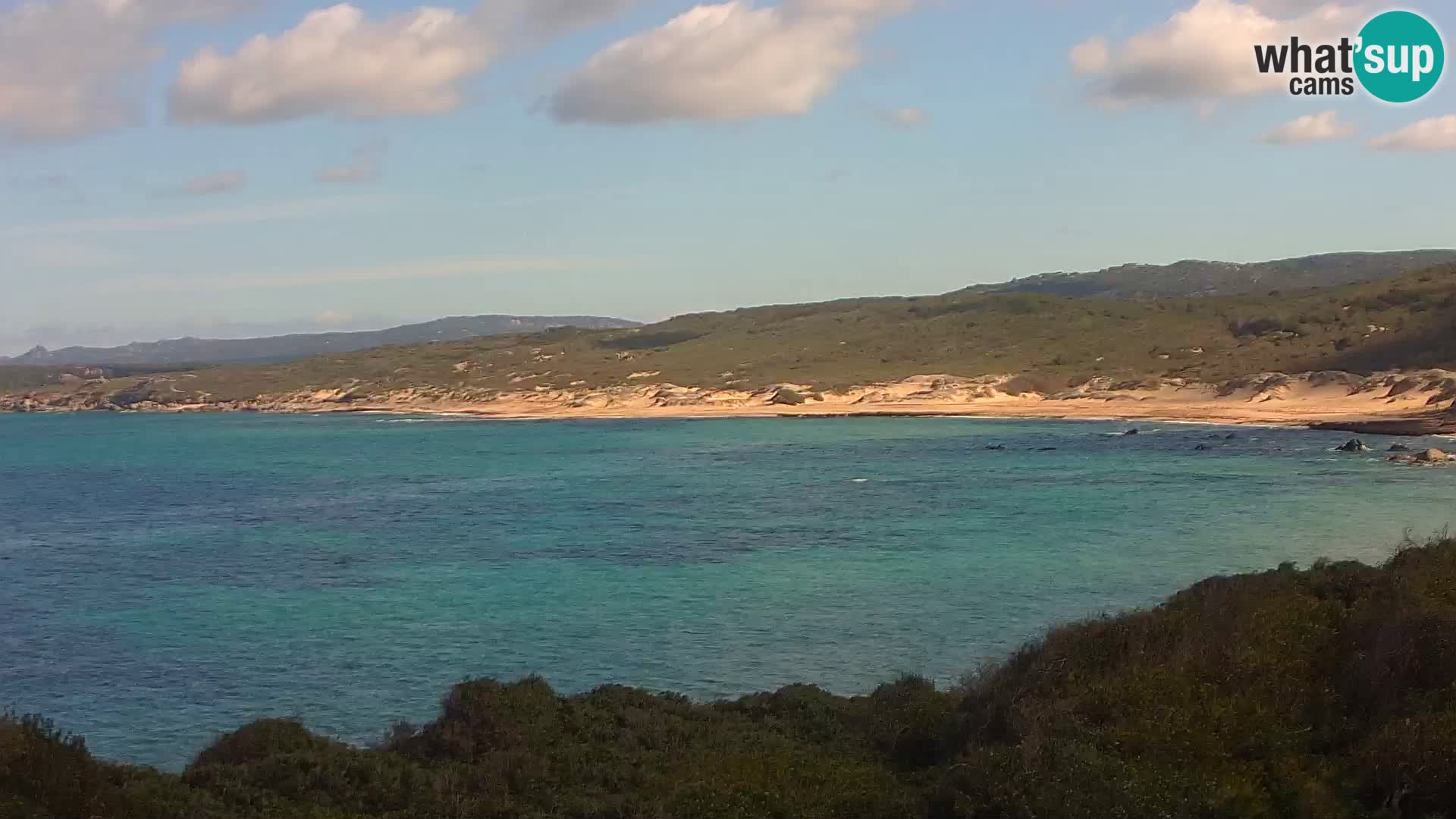 Plaža Naracu Nieddu spletna kamera – Aglientu – Sardinija