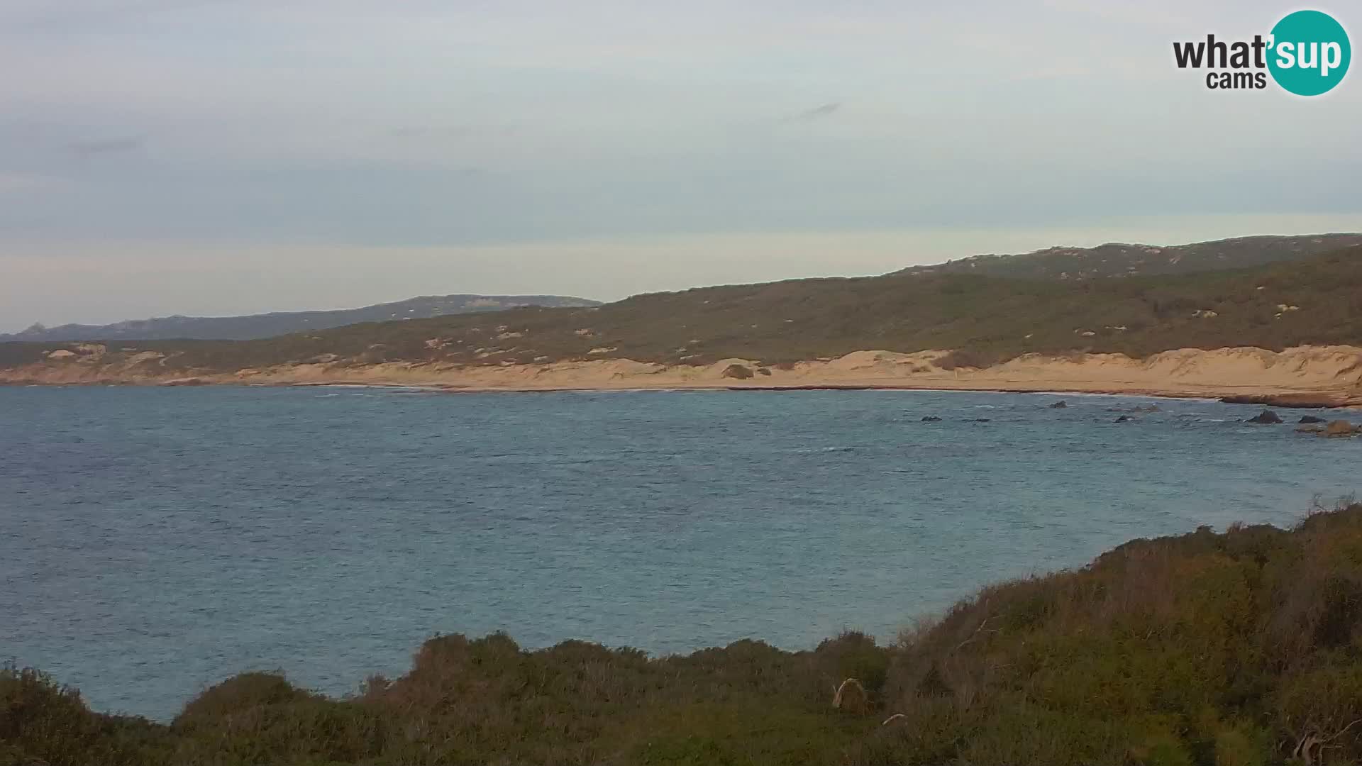 Plaža Naracu Nieddu spletna kamera – Aglientu – Sardinija