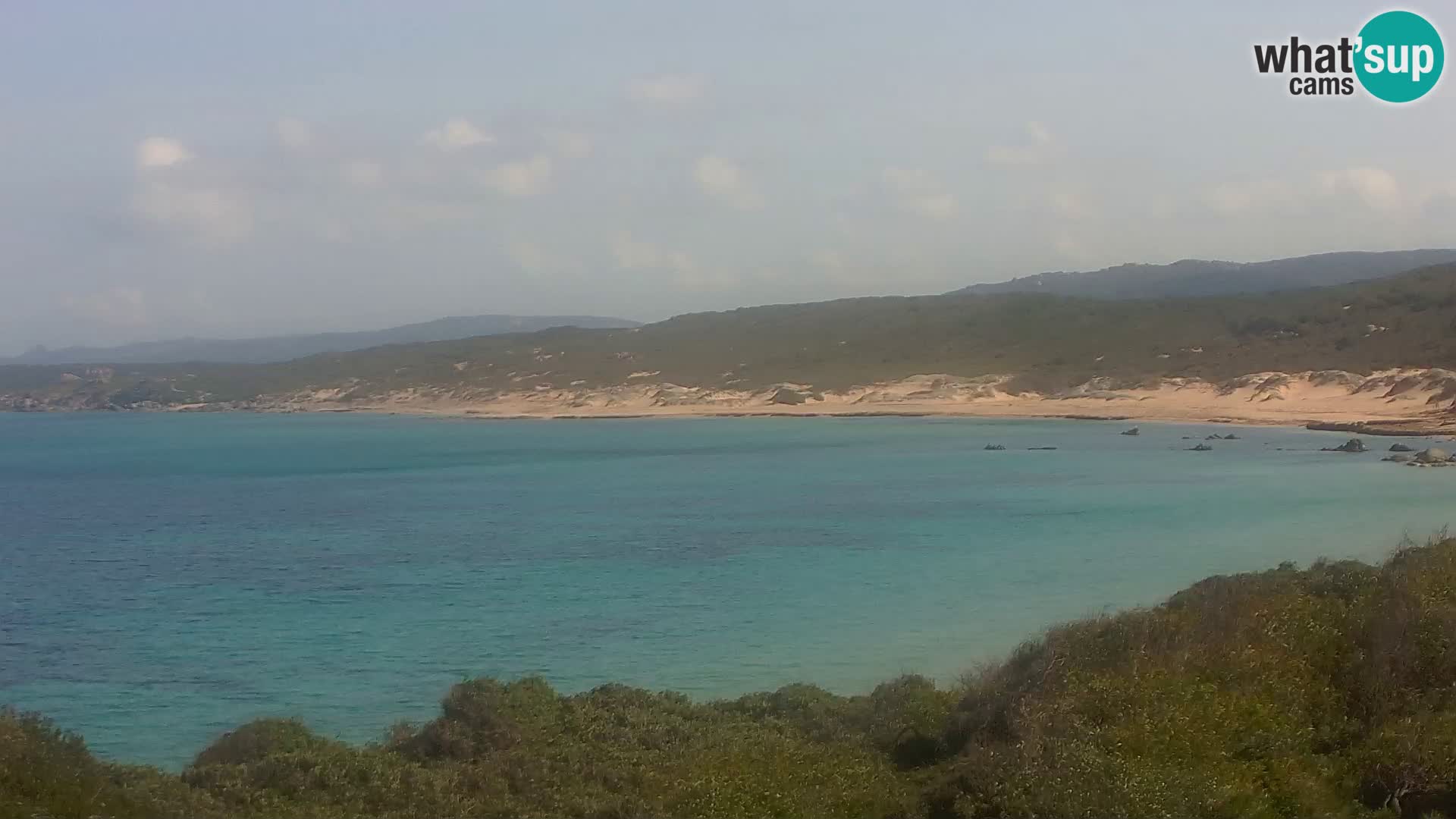 Plaža Naracu Nieddu spletna kamera – Aglientu – Sardinija