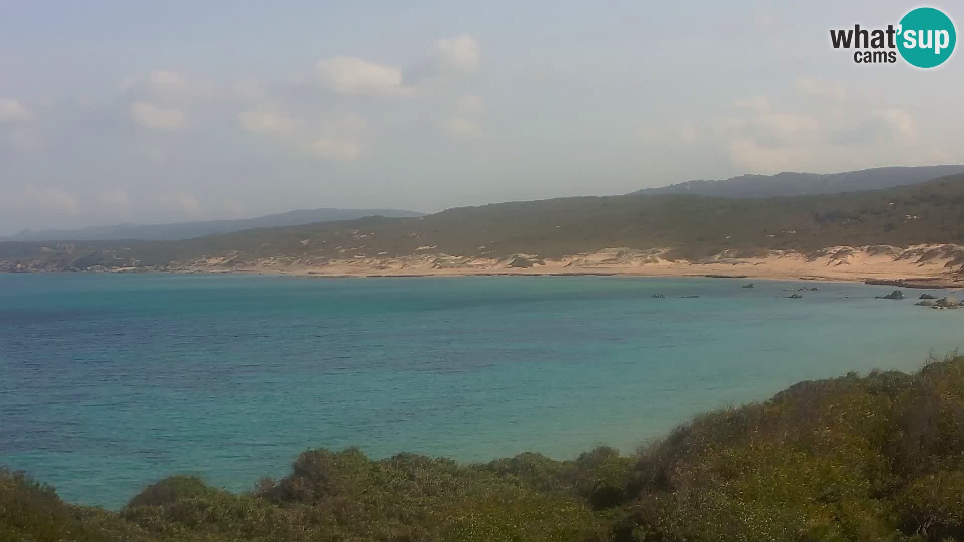 Plaža Naracu Nieddu spletna kamera – Aglientu – Sardinija