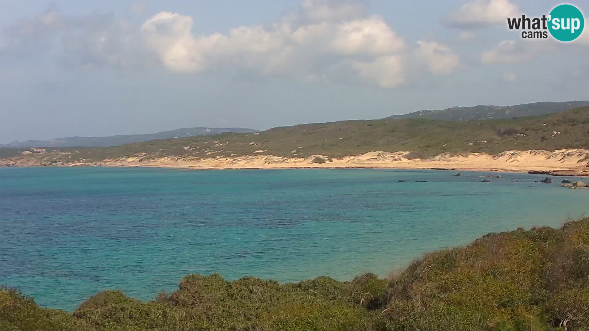 Plaža Naracu Nieddu web kamera – Aglientu – Sardinija