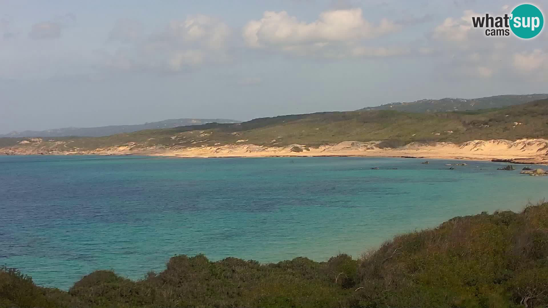 Plaža Naracu Nieddu spletna kamera – Aglientu – Sardinija