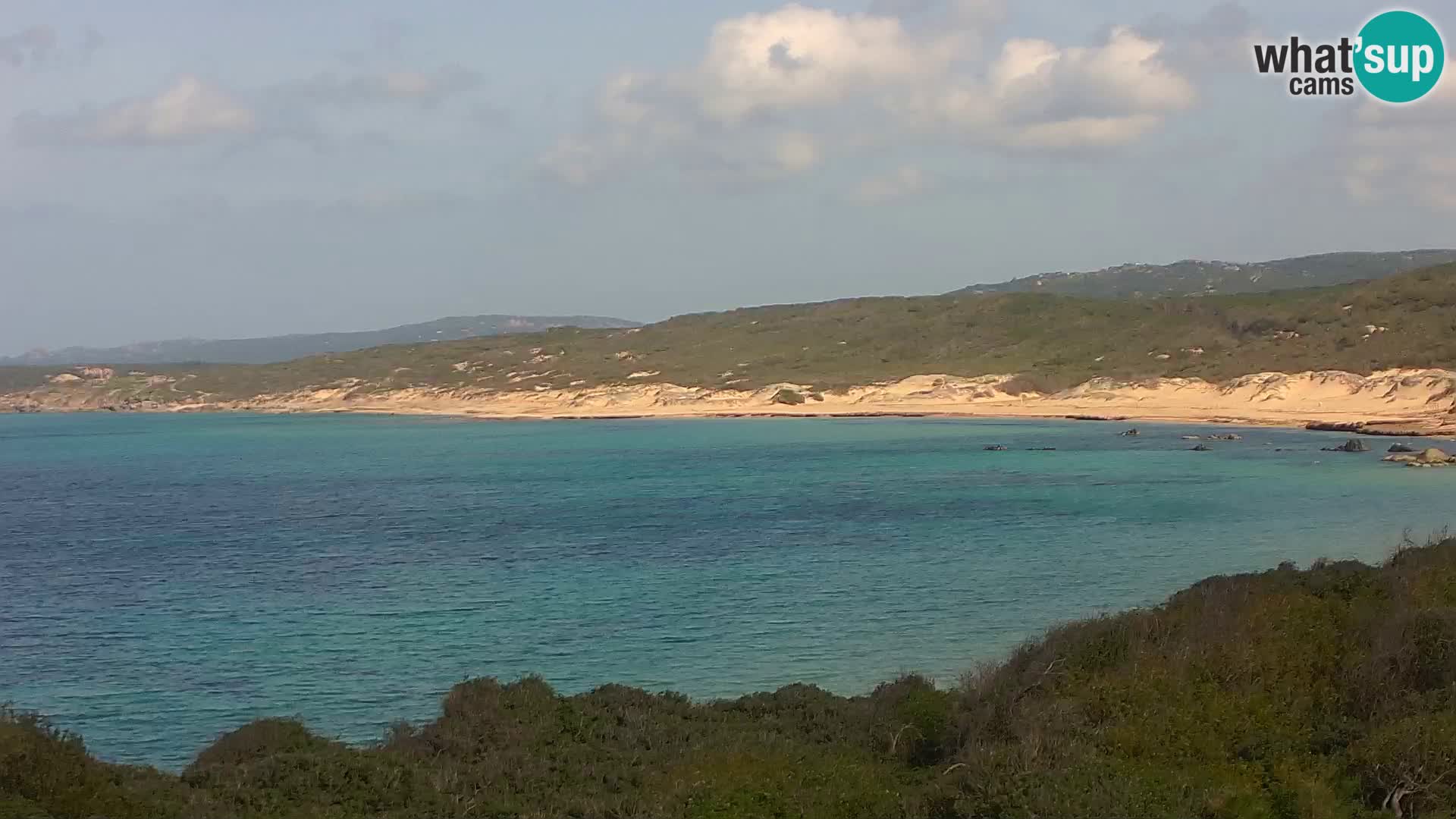 Plaža Naracu Nieddu spletna kamera – Aglientu – Sardinija