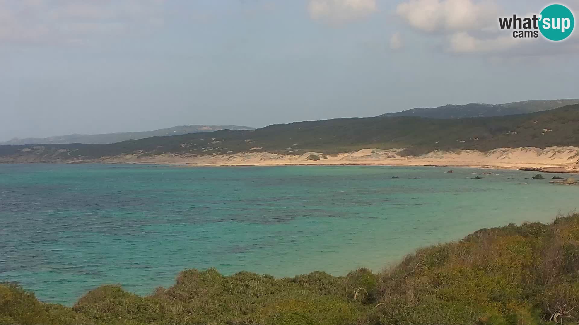 Plaža Naracu Nieddu spletna kamera – Aglientu – Sardinija