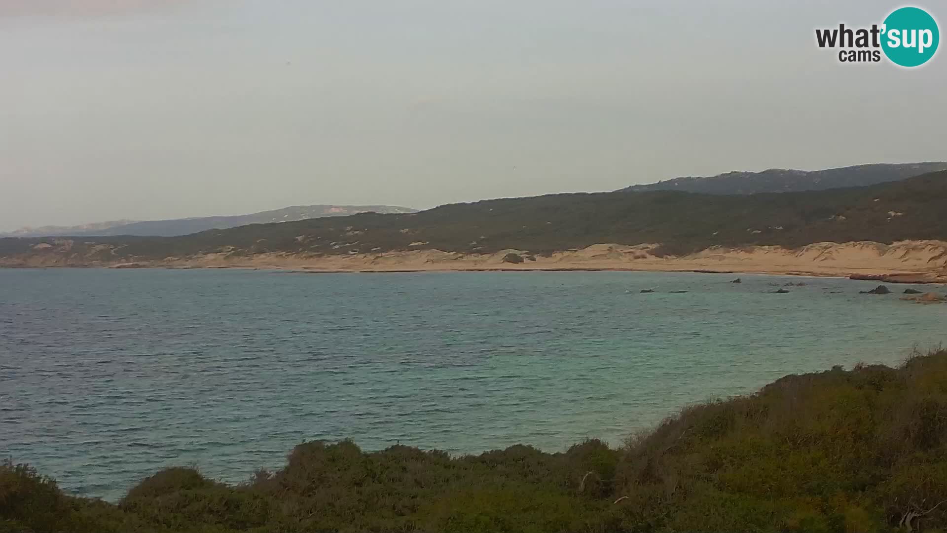 Plaža Naracu Nieddu spletna kamera – Aglientu – Sardinija