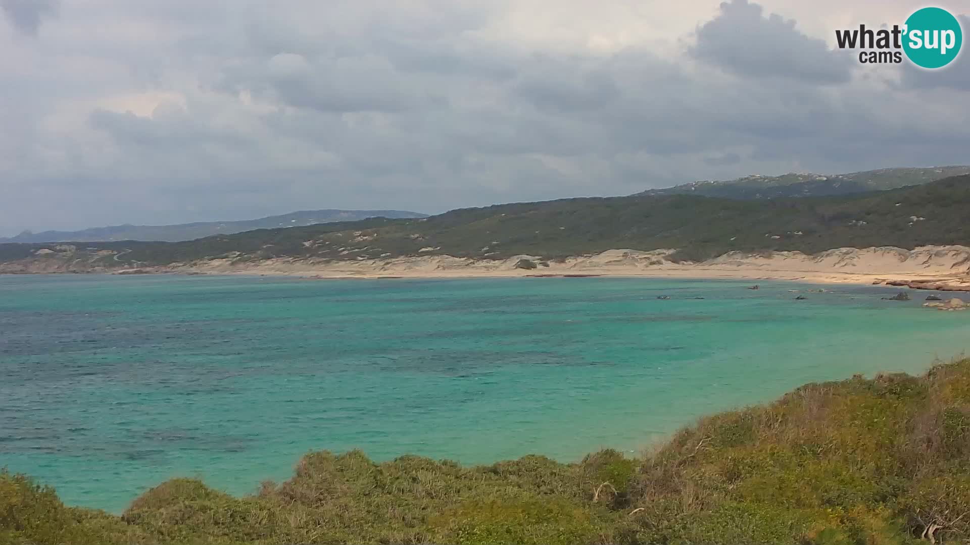 Plaža Naracu Nieddu web kamera – Aglientu – Sardinija