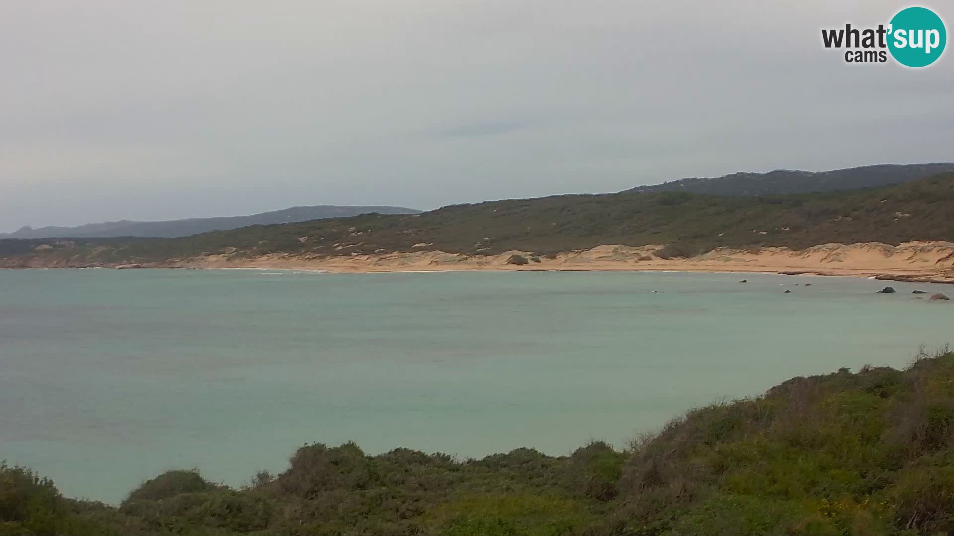 Plaža Naracu Nieddu web kamera – Aglientu – Sardinija