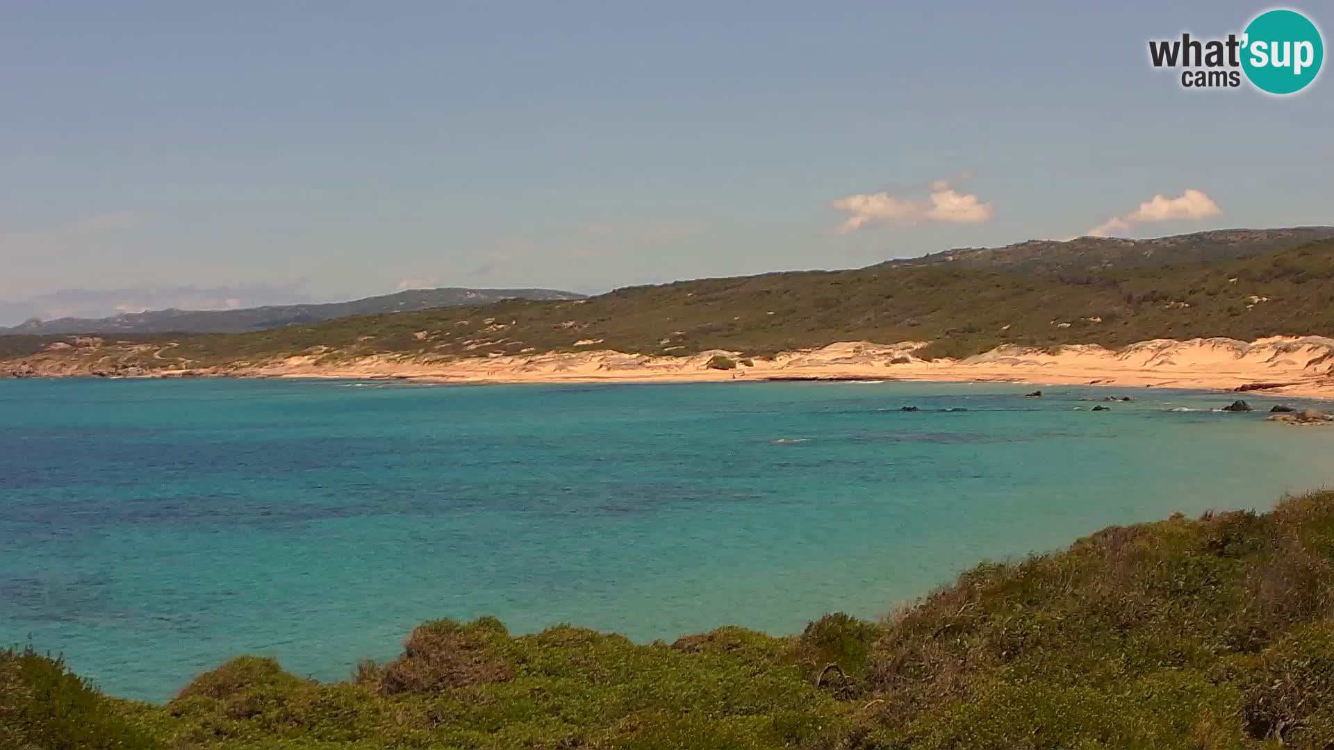 Plaža Naracu Nieddu spletna kamera – Aglientu – Sardinija