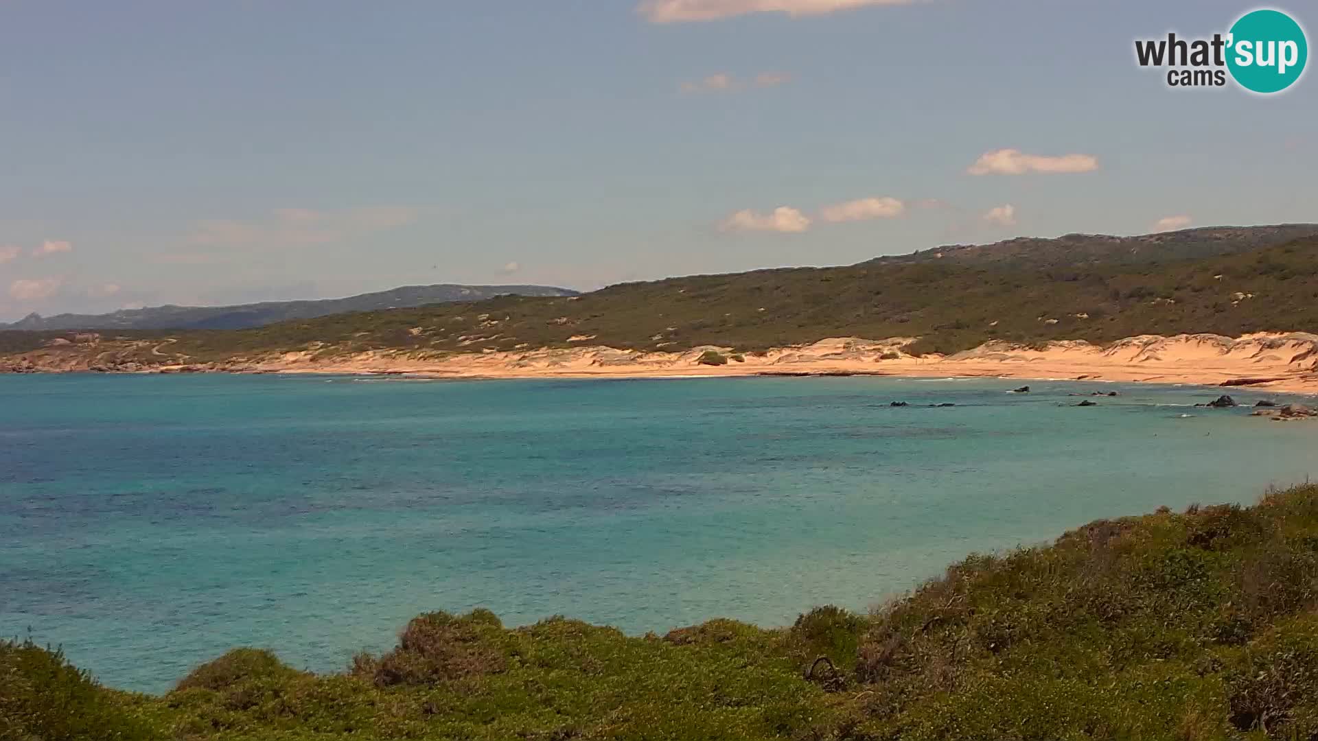 Plaža Naracu Nieddu spletna kamera – Aglientu – Sardinija