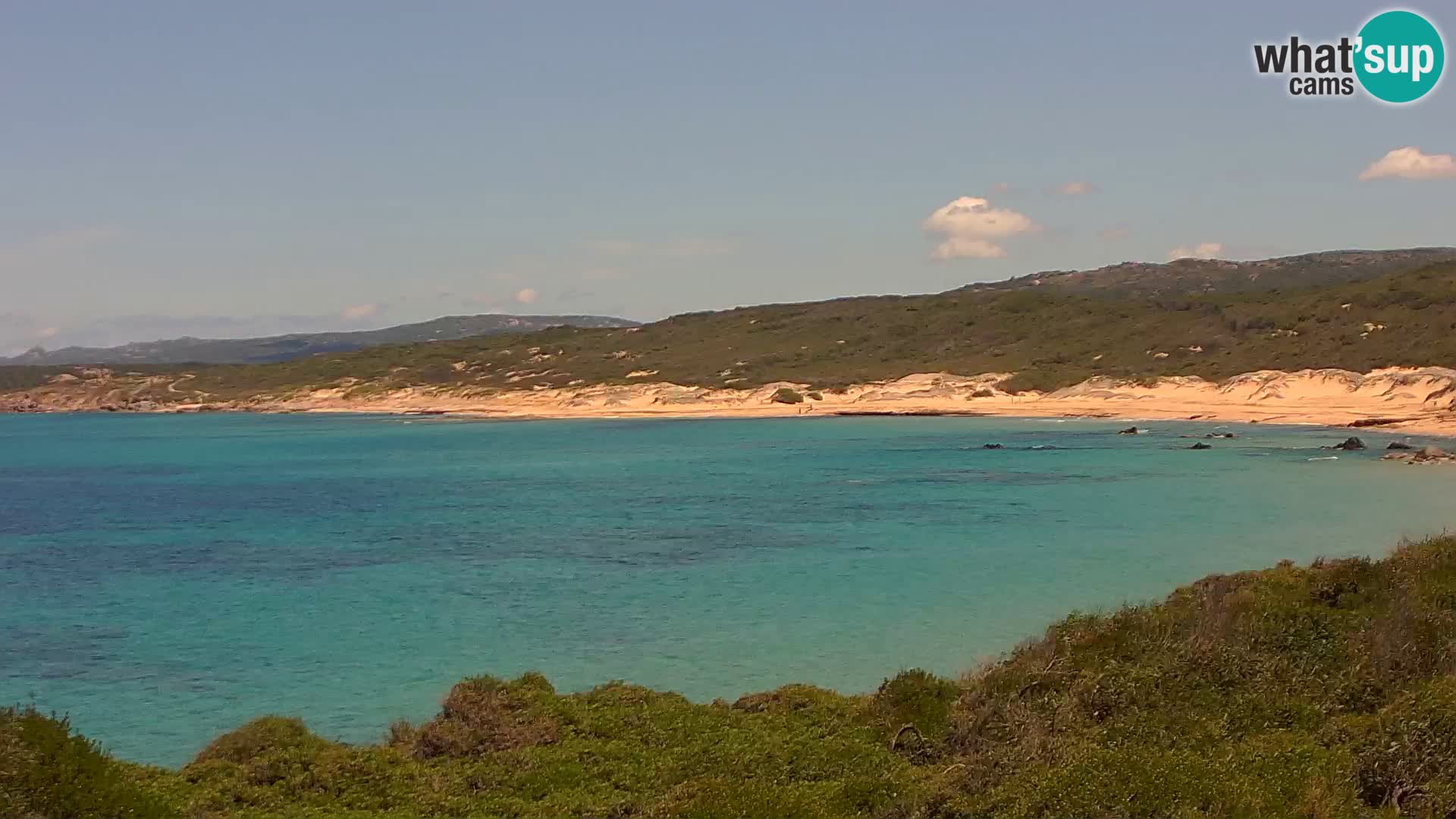 Plaža Naracu Nieddu web kamera – Aglientu – Sardinija