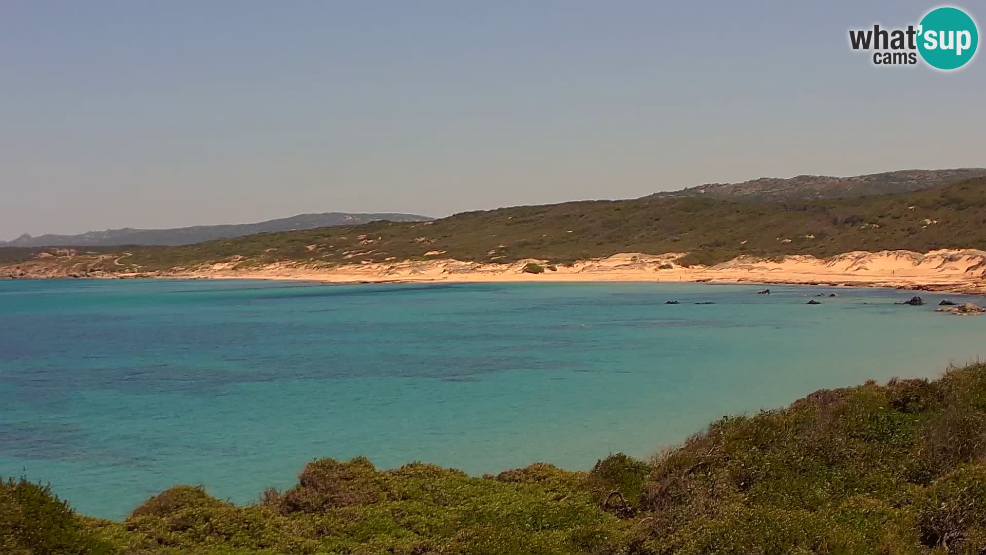 Plaža Naracu Nieddu spletna kamera – Aglientu – Sardinija