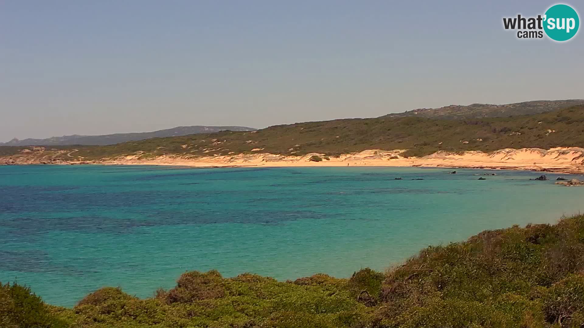 Plaža Naracu Nieddu spletna kamera – Aglientu – Sardinija
