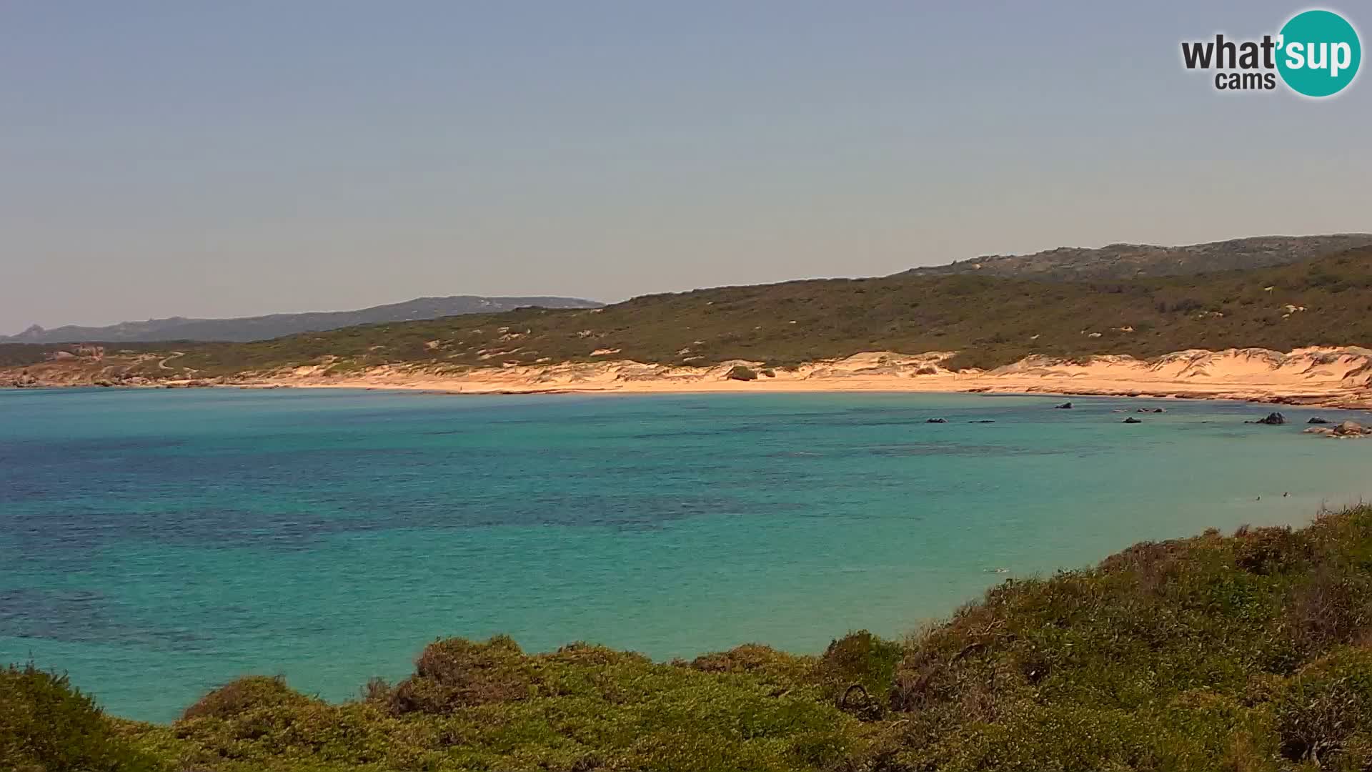 Plaža Naracu Nieddu spletna kamera – Aglientu – Sardinija