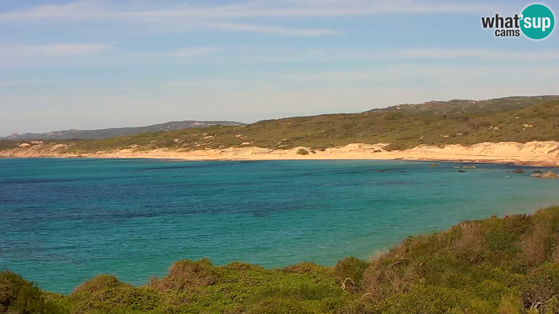 Plaža Naracu Nieddu web kamera – Aglientu – Sardinija
