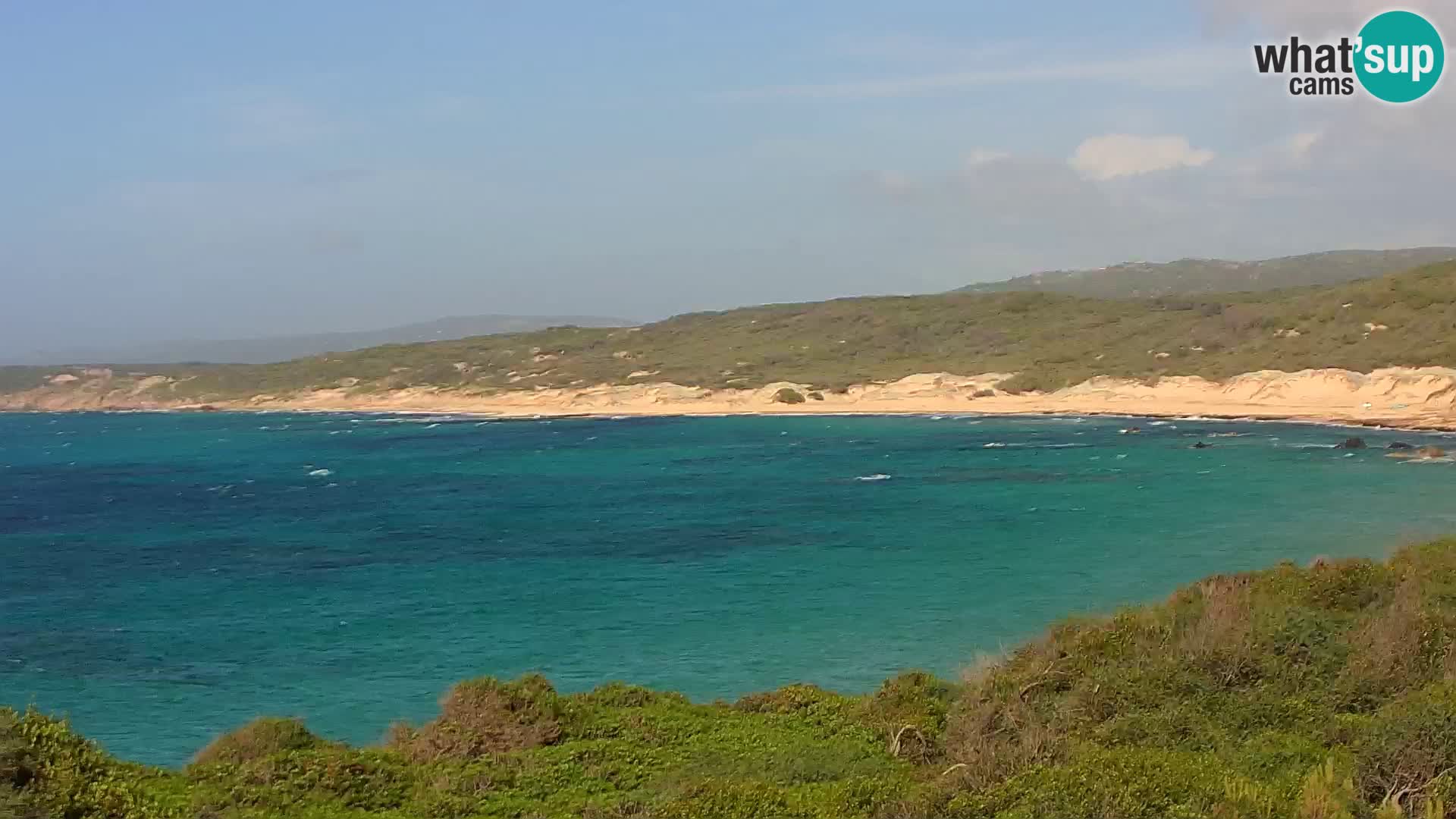 Plaža Naracu Nieddu spletna kamera – Aglientu – Sardinija