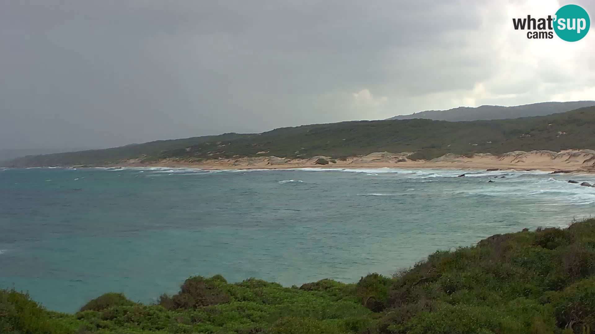 Plaža Naracu Nieddu spletna kamera – Aglientu – Sardinija