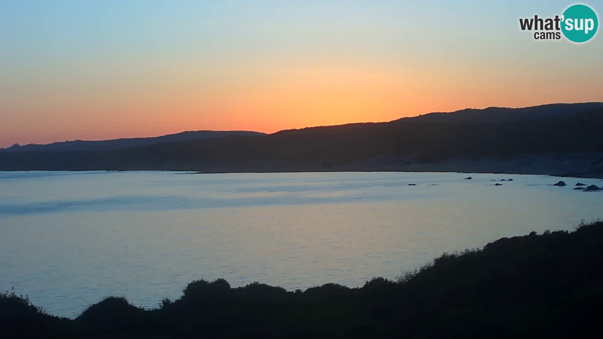 Plaža Naracu Nieddu spletna kamera – Aglientu – Sardinija