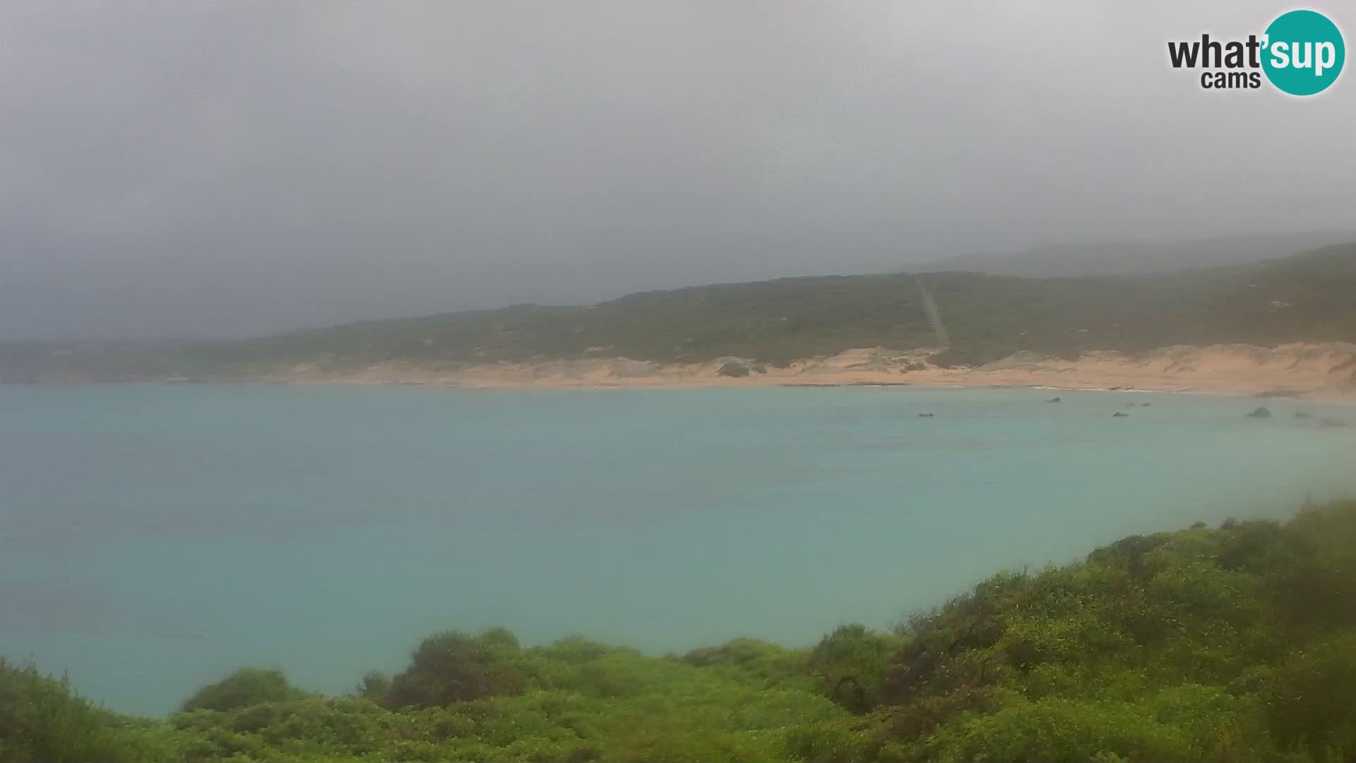 Plaža Naracu Nieddu spletna kamera – Aglientu – Sardinija