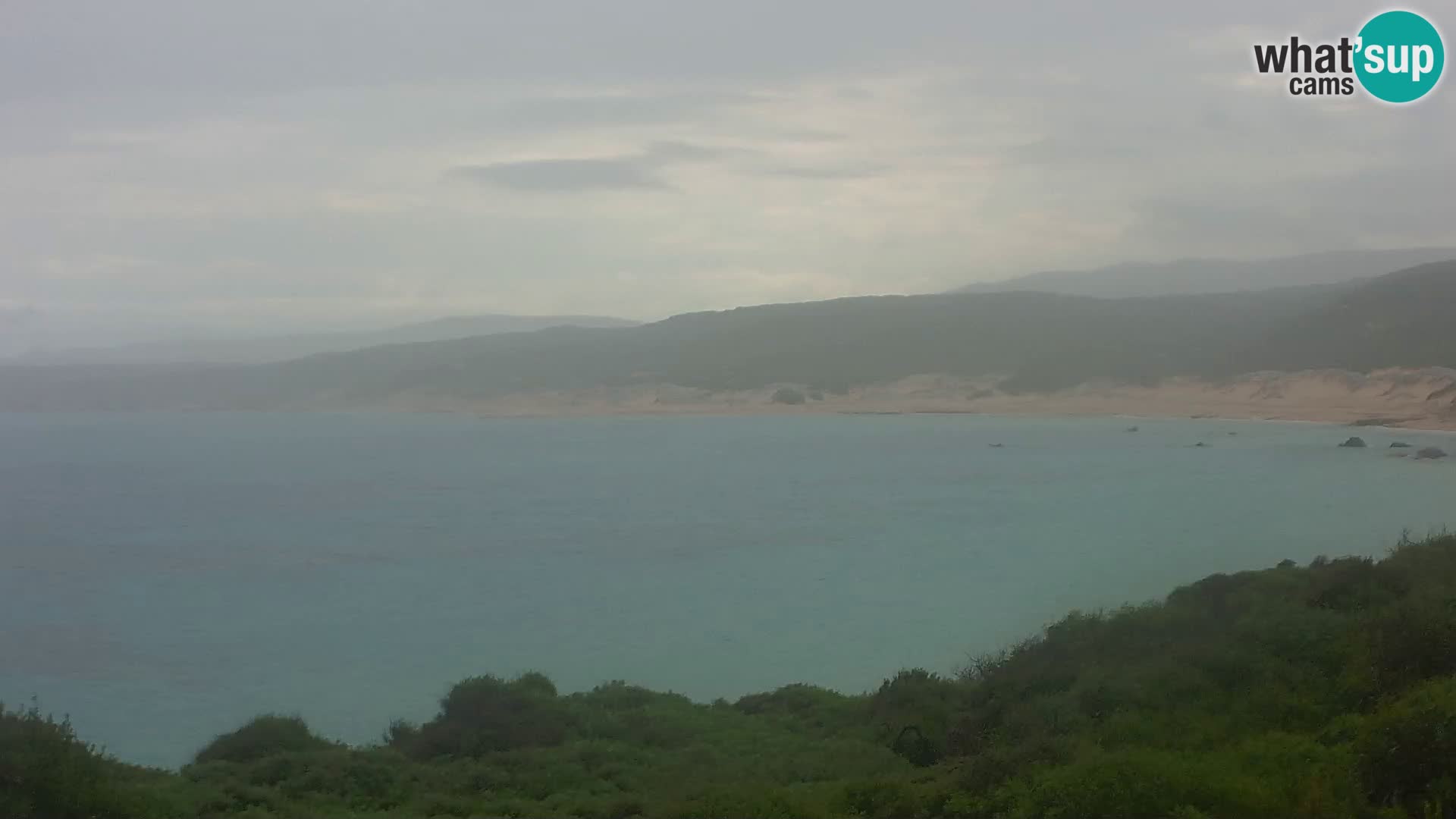 Plaža Naracu Nieddu spletna kamera – Aglientu – Sardinija